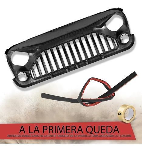Imagen 7 de 9 de Parrilla Enojada Led Jk Jeep Wrangler 2007-2018 Nueva Angry