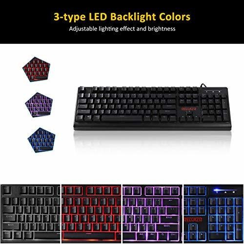 Reccazr Gaming Keyboard And Mouse Combo Teclado Tacto Cable