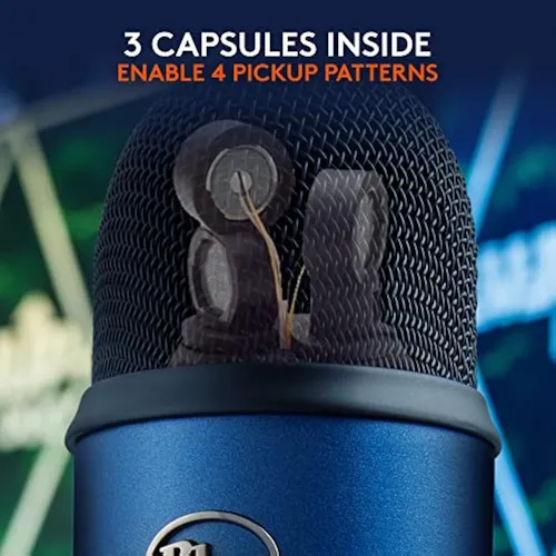 Microfono Usb Blue Para Grabacion Y Transmision En Pc Y Mac Midnight Blue