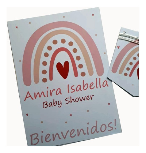Arcoíris Baby Shower Kit Impreso Candy Bar Partybox 12 Invit