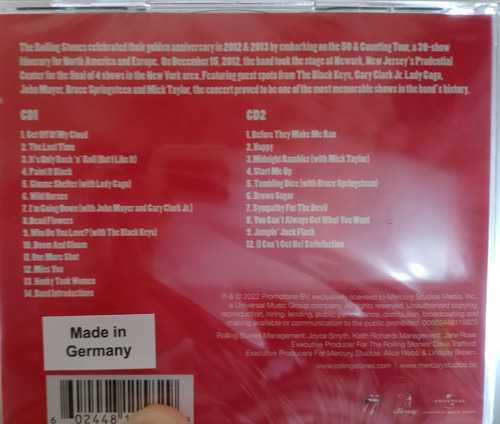 Cd Rolling Stones Grrr en vivo! Imp doble lacado