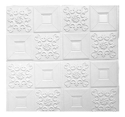 Lámina Panel 3d Blanco Autoadhesivo Para Pared O Techo X 6un