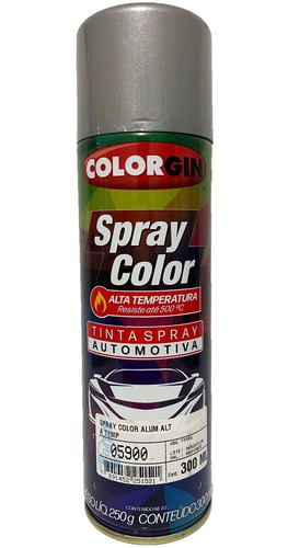 Spray Aluminio Alta Temperatura Colorgin - 300ml