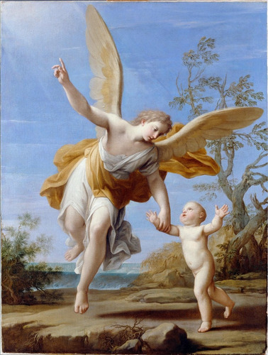 Lienzo Tela Canvas Arte Sacro Angel De La Guarda