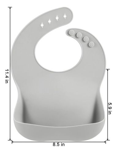 Baberos De Silicona Para Bebé, Paquete De 3 Unisex,