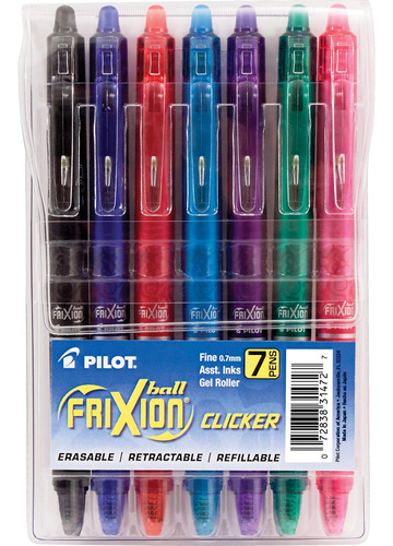 Pilot Frixion Clicker Bolígrafos De Tinta De Gel Borrables, 