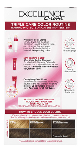 Tinte De Pelo L'oreal Paris Excellence Creme 5ab Mocha Ashe