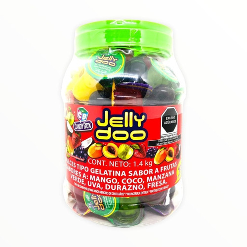 Dulce De Gelatina Jelly Doo Sabor Frutas 100pz 1.4kg