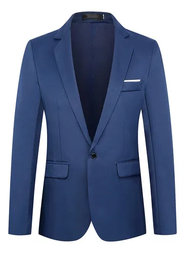 Pantalon negro saco azul hombre sale