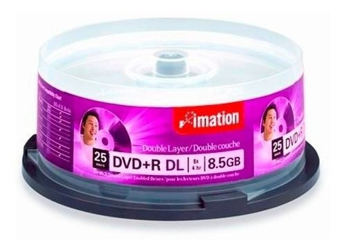 Disco virgen DVD+R DL Imation de 8x por 25 unidades