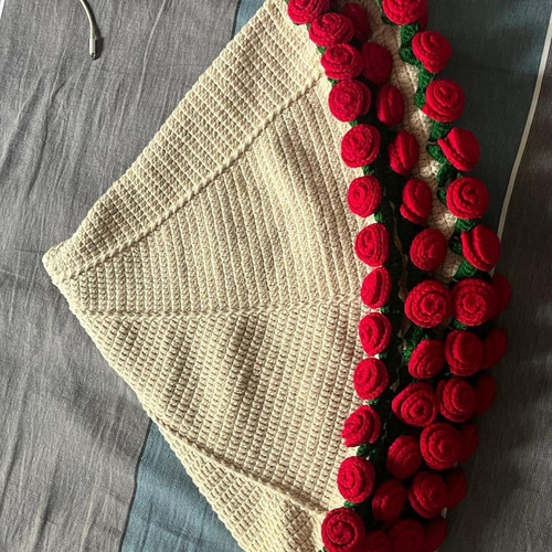 6.01ll Kit Crochet Manta Flores Juego Tejido Tejido