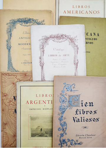 Lote 9 Catálogo Libros Valiosos Americano Viajeros L'amateur