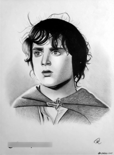 Dibujo A Lapiz 'frodo Baggins' The Lord Of The Rings