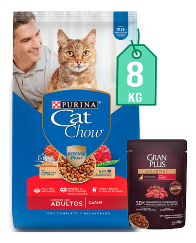 Comida Gato Cat Chow Adulto 8 Kg