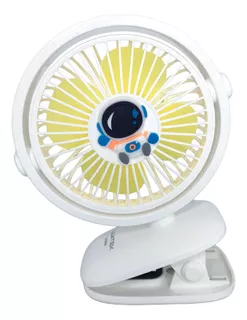 Mini Ventilador Portátil Presilha Secagem Maquiagem Branco