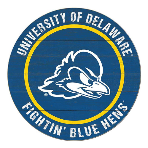 Kh Sports Fan Delaware Fightin Blue Hens - Letrero Circular.