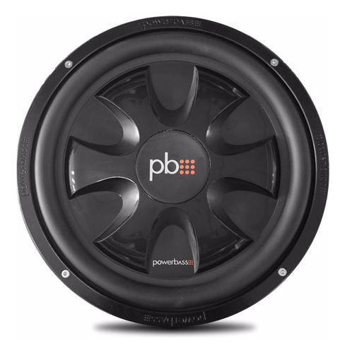 Subwoofer Plano Power Bass S-12td Doble Bobina 12 PuLG 600w Color Negro