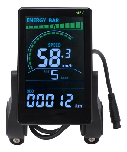 Pantalla Lcd Para Bicicleta Eléctrica M6c Display Meter Abs
