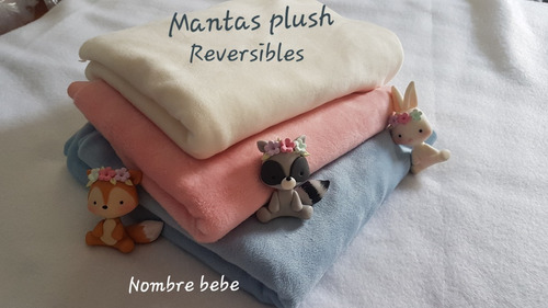 Mantas Reversibles Plush/polar Invierno Personalizado