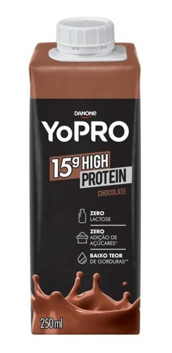 Imagem 1 de 6 de Yo Pro Bebida Lactea 15g De Proteína Whey Chocolate 250ml