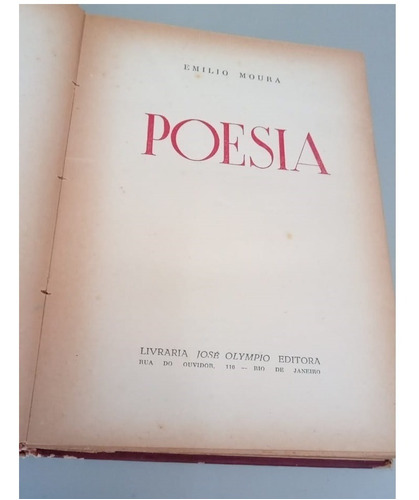 Livro - Emilio Moura - Poesia
