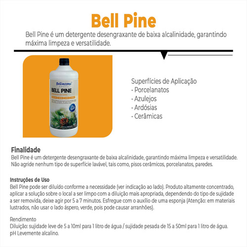 Bell Pine Limpador De Uso Geral Detergente Desengraxante 1l