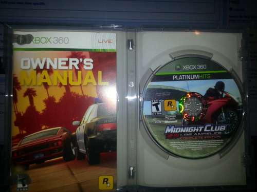 Midnight Club Los Angeles Complete Edition Xbox 360 Platinum Hits
