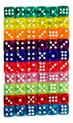 Dados D6 14mm Acrílico Transparente Set 5 Un Rpg D&d Wargame