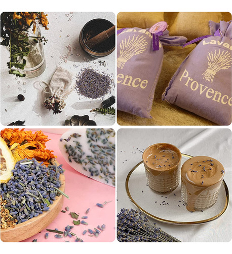 Flores De Lavanda Secas Naturales Y Duraderas, 100 G, Aromat