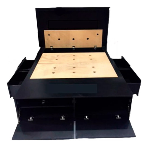 Cama 2 Plazas 4 Cajones + Baulera 190x140cm Multiusos Ideal Más Espacio De Guardado Ideal Dormitorios Cuartos
