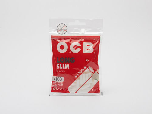 Filtro Ocb Long Slim 6mm Display Com 10 Pacotes Sabor Sem sabor