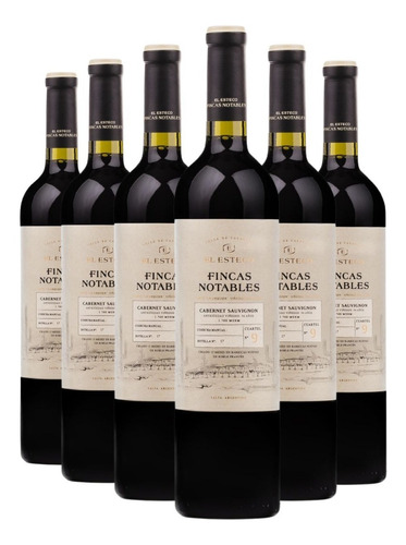 Vino El Esteco Finca Notables Cabernet Sauvignon Caja X 6