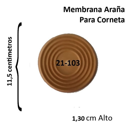 Araña Membrana Para Corneta  11cm Dia 1 Cm Pack 2