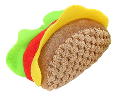 Juguete De Peluche Con Forma De Hamburguesa Para Mascotas, C