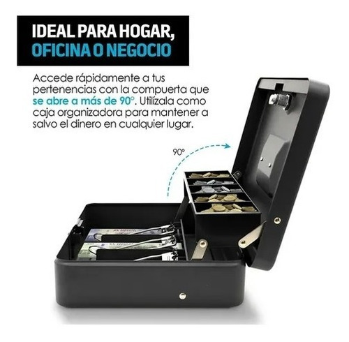 Imagen 4 de 5 de Caja De Dinero Para Billetes Y Moneda Con Llave