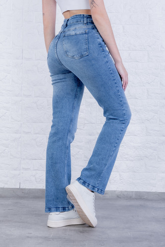Jean Recto Semi Elastizado Azul By Alyn