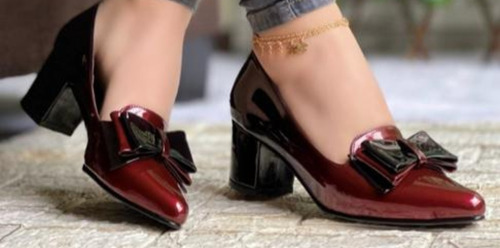 Zapatos Para Mujer Con Combinación De Colores Lazo 