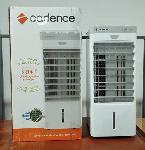 Climatizador De Ar Cadence Duo Tank 5,7l Cor Branco 127v Branco (Usado)