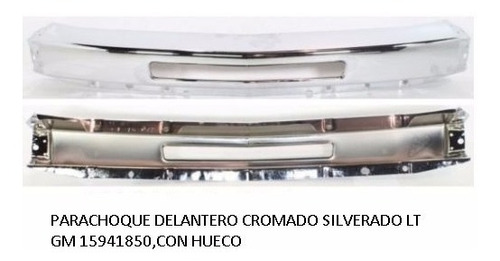 Parachoque Cromado Silverado Lt C/hueco Original Gm 15941850