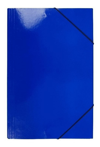 Carp. Oficio Cartón Carpeta Con Elástico Azul - Adix