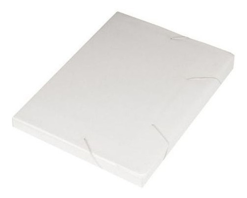 Kit 10 Pastas Elástico Ofício Opaca Poliondas 20mm Polycart Cor Branco