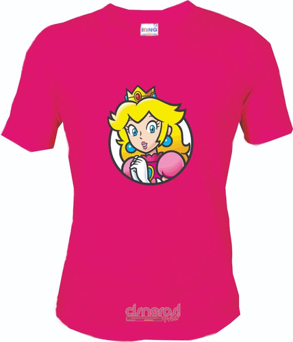 Playera Princesa Peach Mario Bros Nintendo Todas Las Tallas