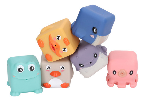 Bloques De Construcción De Animales Bath Squirters, 6 Piezas