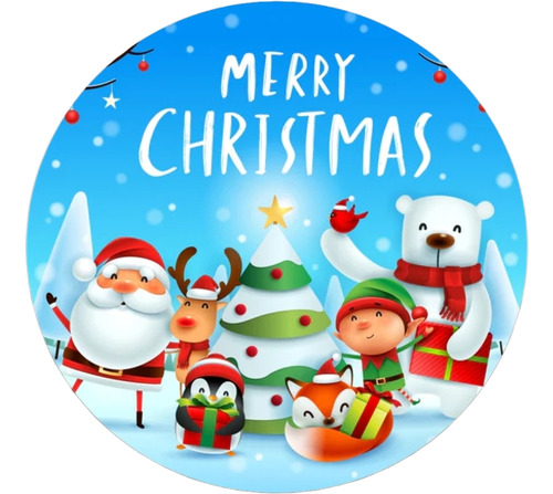 Funda Navidad Navideña Mampara Redonda 2m Aro