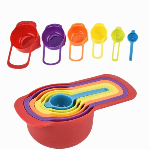 Cucharas Y Tazas Medidoras Plasticas Set X 6 Repostería 