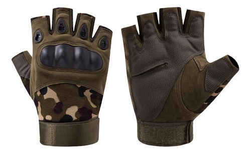 1 Pares Guantes Medio Dedo Paintball Airsoft Táctica Militar