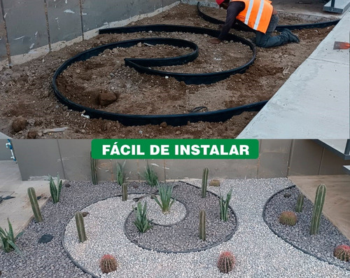 Imagen 4 de 10 de Borde Separador Grueso Para Jardín Rollo De 9 Metros