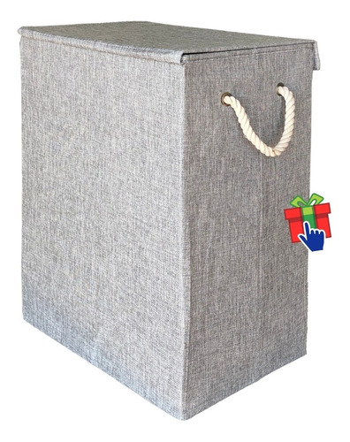 Imagen 4 de 6 de Cesto Rígido Con Tapa Para Ropa Canasto Lavadero Baño