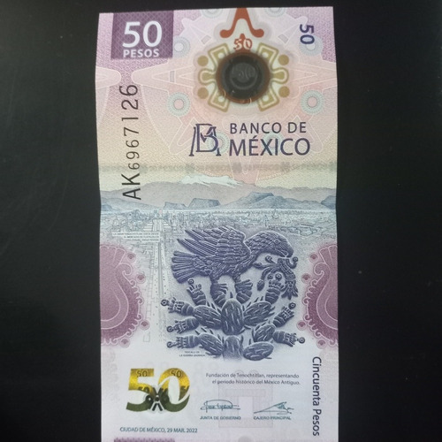 Billete 50 Pesos Ajolote Serie Ak