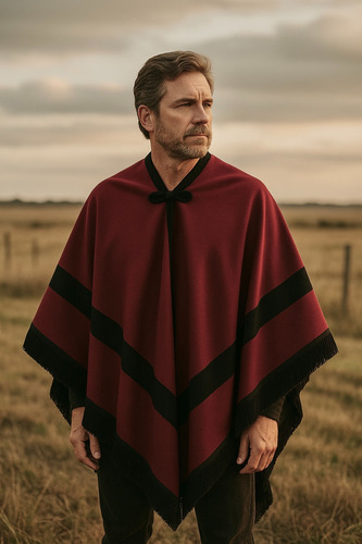 Poncho Gaucho Incaico Premium Hilo Calidad Guarda Pampa
